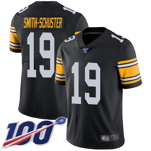 Men Pittsburgh Steelers Football #19 Limited Black JuJu Smith Schuster Alternate 100th Season Vapor Untouchable Nike NFL Jersey->pittsburgh steelers->NFL Jersey